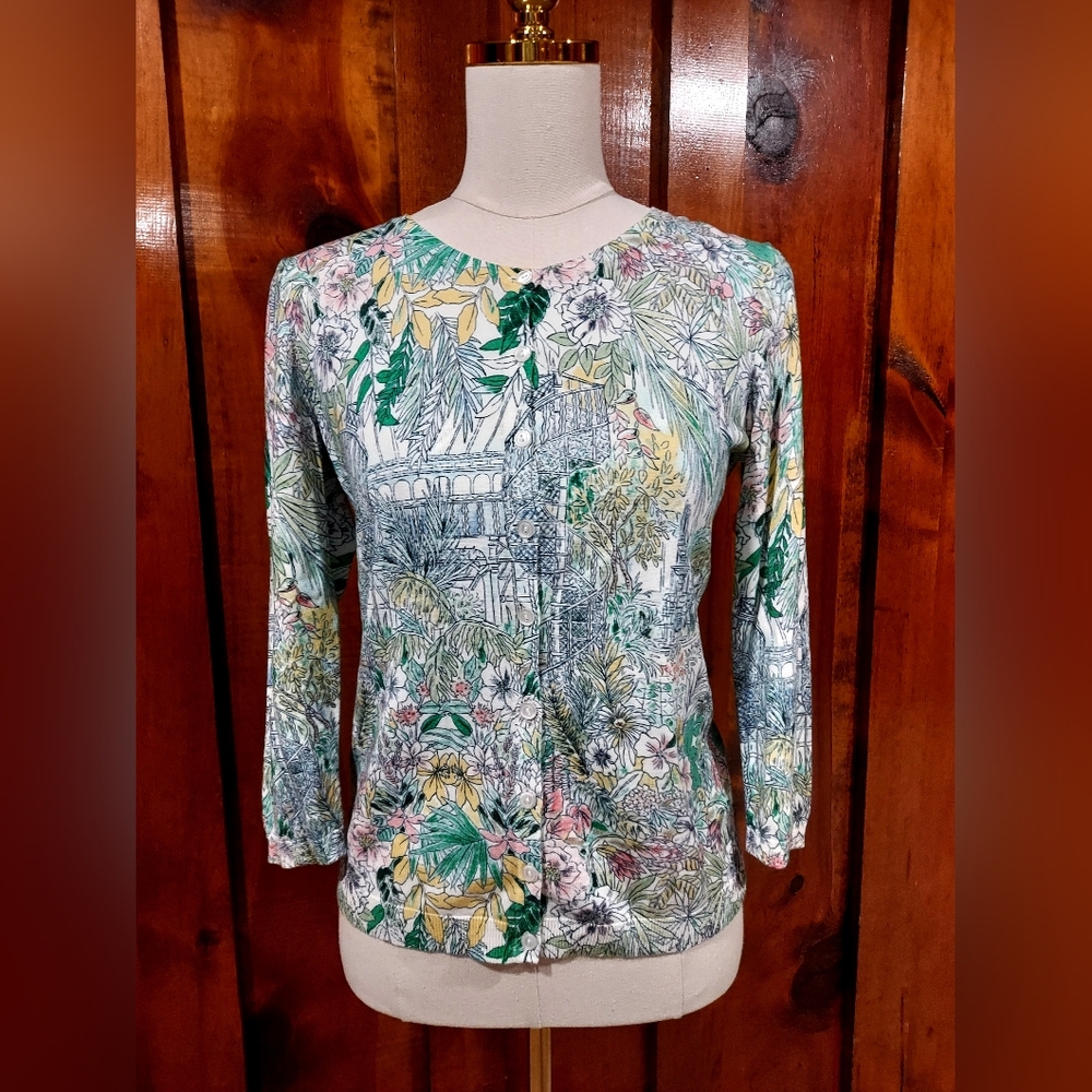 Talbots Charming Glasshouse Garden Cardigan